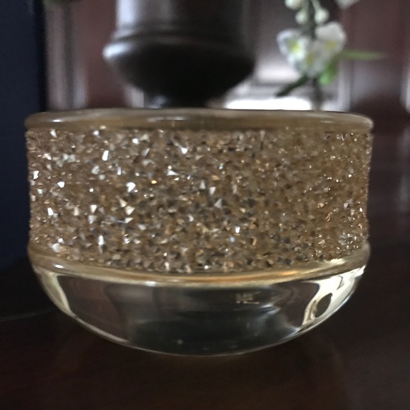 Swarovski Accents Swarovski Crystal Shimmer Tea Light Holder Gold